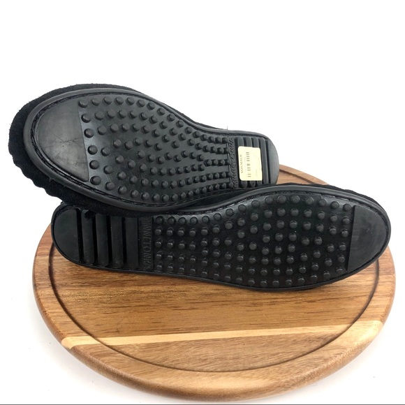 Minnetonka Womens Sz 11 Black Suede Moccasins - Picture 8 of 8